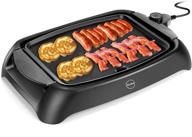 🍳 icucina nonstick electric griddle, 1000 watt even-heating flat griddle grill for pancakes, dash eggs, tortillas, quesadillas - 13in immersible plate with removable trip for maximum convenience логотип