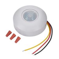 🔦 enhanced 360° motion sensor switch: pir motion detector switch with time delay for led ceiling light & photosensitive control logo