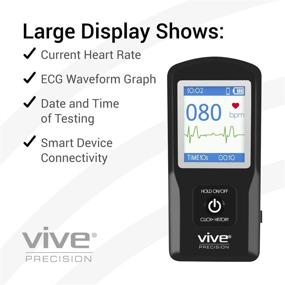 img 2 attached to 📱 Vive Precision EKG ECG Monitor with App - Portable Heart Rate Pocket Device - Detects Irregular Cardiac Rhythm - Wireless Electrocardiogram Test - Smartphone Compatible