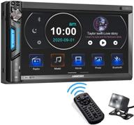 🚗 absoso 7 inch hd touchscreen mp5 car player - bluetooth car radio receiver with phonelink, rear and front view camera support, am/fm, usb/sd/aux input, and steering wheel control - double din car stereo system logo