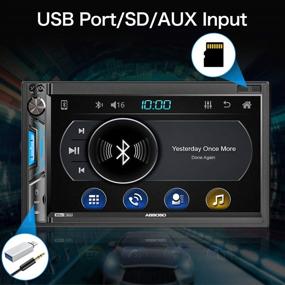 img 1 attached to 🚗 ABSOSO 7 Inch HD Touchscreen MP5 Car Player - Bluetooth Car Radio Receiver with PhoneLink, Rear and Front View Camera Support, AM/FM, USB/SD/AUX Input, and Steering Wheel Control - Double Din Car Stereo System