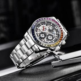 img 3 attached to 🕺 High-Performance PAGANI DESIGN Men's Quartz Watch: Reliable Japan VK63 Movement, Sports Chronograph, Stainless Steel Multi-Function, Waterproof Timepiece