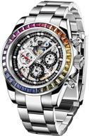 🕺 high-performance pagani design men's quartz watch: reliable japan vk63 movement, sports chronograph, stainless steel multi-function, waterproof timepiece logo