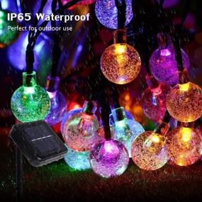 img 1 attached to 🌞 Solar Globe String Lights: Decorative Outdoor 60 LED 36FT 8 Modes Waterproof Colorful Solar String Lights for Garden, Patio, Yard, Party, and Wedding Decoration by Beinhome
