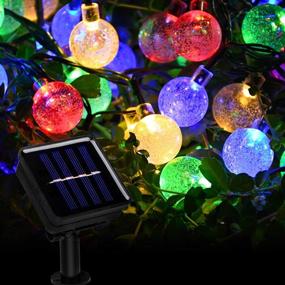 img 4 attached to 🌞 Solar Globe String Lights: Decorative Outdoor 60 LED 36FT 8 Modes Waterproof Colorful Solar String Lights for Garden, Patio, Yard, Party, and Wedding Decoration by Beinhome
