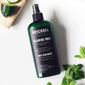 img 2 attached to 🥒 Brickell Men's Balancing Toner: Natural Alcohol-Free Cucumber, Mint Toner with Witch Hazel - 8 Oz, Scented