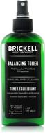 🥒 brickell men's balancing toner: natural alcohol-free cucumber, mint toner with witch hazel - 8 oz, scented logo