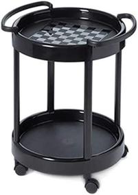 img 2 attached to 🌿 Plastmeccanica Tea Trolley: Stylish Two-Tier Round Table Serving Cart with Wheels - Indoor and Outdoor Black Server, TV Snack Table