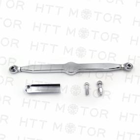 img 3 attached to Chrome Aluminum Skull Gear Shift Linkage for Harley CVO Electra Glide Fat Boy Heritage Softail - HTTMT MT288-014, Adjustable Range 300mm to 330mm