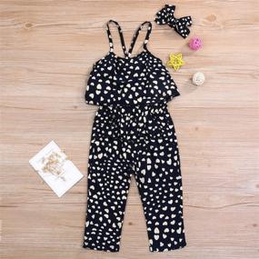img 3 attached to White Sunflower Toddler Jumpsuit Overalls for Girls: One Pieces Clothing, Jumpsuits, and Rompers