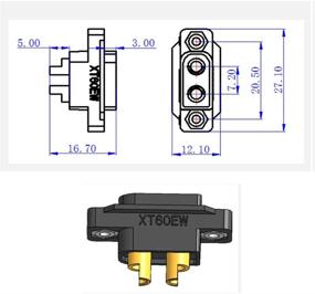 img 2 attached to Разъем Amass XT60EW M Mountable Aircraft