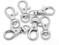 🔑 yueton swivel clasps - 20 nickel-plated lobster claw swivel clasps for key rings - 1 1/2 x 5/8 inches logo