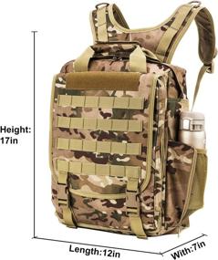 img 3 attached to WolfWarriorX Lightweight Business Durable Computer Notebook Backpack MOLLE System Multi-Function Military Tactical Water Resistant Laptop Backpacks For Men