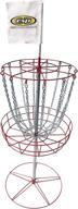 multicolor disc golf portable target stand with metal stand by emsco group esp logo