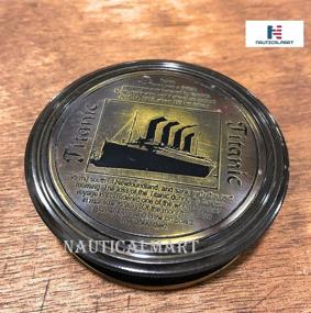 img 3 attached to 🧭 NauticalMart Brass Pocket Compass - Marine Titanic Antique Style, Engraved Romantic Gift Ideas for Him/Her - Husband Gifts from Wife, for Men