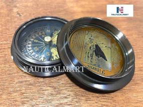 img 2 attached to 🧭 NauticalMart Brass Pocket Compass - Marine Titanic Antique Style, Engraved Romantic Gift Ideas for Him/Her - Husband Gifts from Wife, for Men