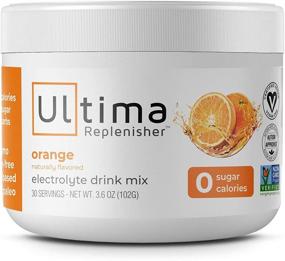 img 4 attached to 🍊 Порошок с электролитами Ultima Replenisher с оранжевым вкусом | 30 порций, без сахара, нулевое содержание углеводов и калорий | Кето, без глютена, не ГМО, веганский