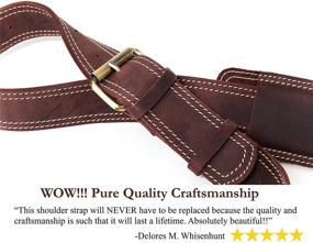 img 2 attached to 👜 Durable Messenger Bag Replacement Strap - Genuine Cowhide Leather, Adjustable Shoulder Strap for Messenger, Laptop, Camera, Travel Bags and More (Dark Brown)