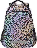 school backpack leopard rucksack knapsack logo