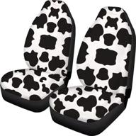 🐄 universal auto front seat protector - youngerbaby classic cow print car seat covers, ideal for suvs and sedans logo