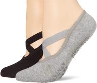 🧦 enhance your grip and style with tavi noir women’s chloe non-slip socks - perfect for barre, dance, and yoga (2 pack) логотип