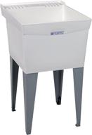 🚰 mustee 18f utilatub laundry tub floor mount: 24" x 20" in white - quality utility sink for laundry room логотип