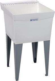 img 1 attached to 🚰 Mustee 18F Utilatub Laundry Tub Floor Mount: 24" x 20" in White - Quality Utility Sink for Laundry Room