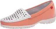 marc joseph new york women's luxury golf shoe: exquisite brazilian leather with verporated vamp logo