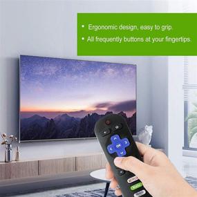 img 1 attached to 📺 TCL Roku TV ERC580 Remote Control: 4 Shortcut Buttons, Compatible with 55R617 & 65R617 Models - Replacement!