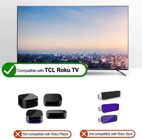 img 2 attached to 📺 TCL Roku TV ERC580 Remote Control: 4 Shortcut Buttons, Compatible with 55R617 & 65R617 Models - Replacement!