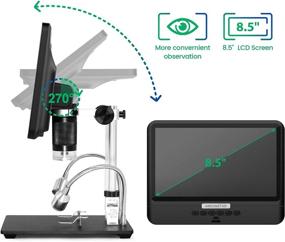 img 1 attached to 🔬 Andonstar AD208 Coin Microscope: 8.5 Inch Screen, 260X LCD, USB Digital Microscope for PCB Repair, Soldering, Coin Inspection - Lab Handheld Microscopes