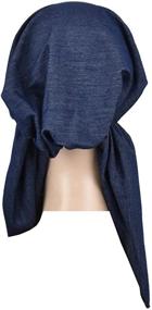 img 1 attached to Denim Pretied Headscarf Modesty Hummingbird Women's Accessories and Scarves & Wraps