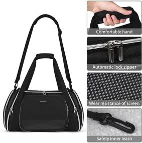 img 1 attached to 🐾 Premium BAGLHER Airline Approved Pet Travel Carrier - Ideal for Small & Medium-Sized Cats and Dogs - Perfect for Travel, Hiking, & Outdoor Activities in Black