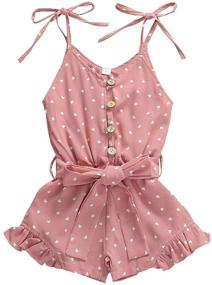 img 4 attached to Madjtlqy Toddler Sleeveless Jumpsuit: Stylish and Comfortable Girls' Clothing for Jumpsuits & Rompers