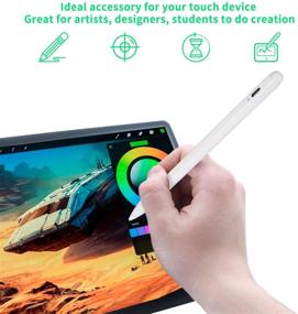 img 3 attached to 🖊️ Premium Electronic Stylus Pen for iPad Pro 10.5" 2017 - Active Capacitive Pencil with Type-C Rechargeable Capability - Compatible with Apple iPad Pro 10.5-inch Stylus Pens - Ideal for Drawing and Writing - White Edition