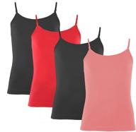 👚 bestselling cotton camisole for girls with adjustable straps - 4 pack logo