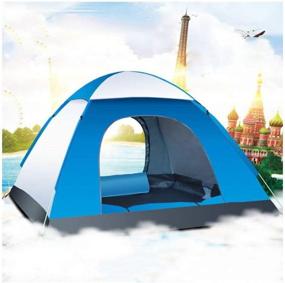 img 3 attached to 🏕️ 3-4 Person Waterproof Pop Up Camping Tent - Instant Set Up, Ideal for Outdoor Hiking and Backpacking, Reliable Shelter