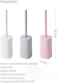 img 3 attached to ORIGINEER Simplicity Toilet Brush Set - Trendy White Fashionable Brushes for a Pristine Bathroom