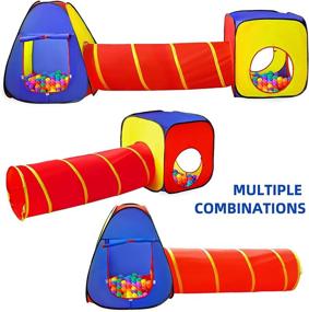img 1 attached to 🏠 Collapsible Colorful Children's Playhouse for Toddlers