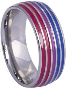 img 1 attached to Modern and Stylish Bisexual Stainless Steel Comfort Band for Boys: Enhance Your Jewelry Collection!