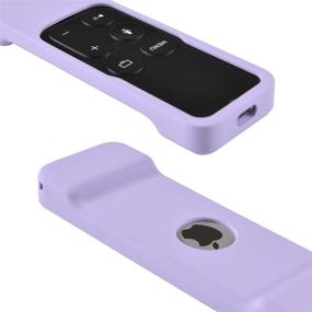 img 3 attached to 📺 pkrLOVEwm Shockproof Silicone Remote Control Case - Compatible with Apple TV 4K (5th) and 4th Gen Siri Remote - Lavender Color