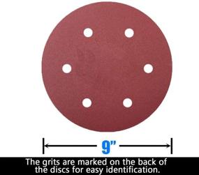 img 3 attached to 🔸 SACKORANGE 30 PCS 9 Inch 6 Hole 80 Grit Hook & Loop Sanding Discs: Premium Aluminum Oxide Abrasive for Smooth Finishing on Drywall, Wood Furniture, and Power Sanders - 30 Pack