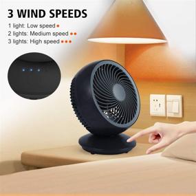 img 3 attached to 🌬️ ICARE Mini USB Desk Fan - 3 Speed Adjustable Head Cooling Quiet Table Fan for Home Office Bedroom - Portable and 90° Rotatable Oscillating Fan