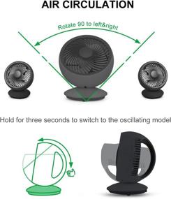 img 1 attached to 🌬️ ICARE Mini USB Desk Fan - 3 Speed Adjustable Head Cooling Quiet Table Fan for Home Office Bedroom - Portable and 90° Rotatable Oscillating Fan