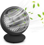 🌬️ icare mini usb desk fan - 3 speed adjustable head cooling quiet table fan for home office bedroom - portable and 90° rotatable oscillating fan логотип