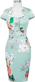 img 1 attached to 🌸 GRACE KARIN Vintage Floral Cocktail Dress: Elegant Cap Sleeve Retro Pencil Dress