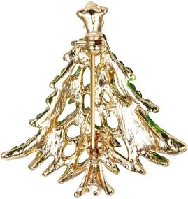 img 1 attached to 🎄 Sparkling Rhinestone Crystal Christmas Tree Brooch Pins for Festive Xmas Party Jewelry Gift-Giving
