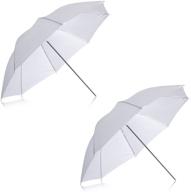 📸 новый 2 шт. 33 "/ 84 см белый прозрачный мягкий зонт: идеально подходит для съемки в фотостудии и видеостудии. логотип