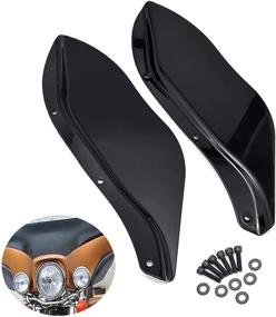 img 4 attached to Улучшите свой опыт вождения на Harley Davidson с черными воздушными дефлекторами Amazicha для боковых крыльев полукруглого экрана, крыльев стороны штатива для Street Glide Electra Glide Tri Glide (1996-2013)