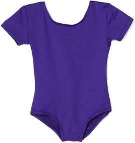 img 2 attached to 🩰 Danskin Girls Basic Nylon Short Sleeve Leotard: Comfortable and Versatile Performance Wear for Young Dancers